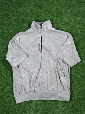 Fear of God Essentials Velour Half-Zip Short Sleeve Pullover & Sweatpants Tracks